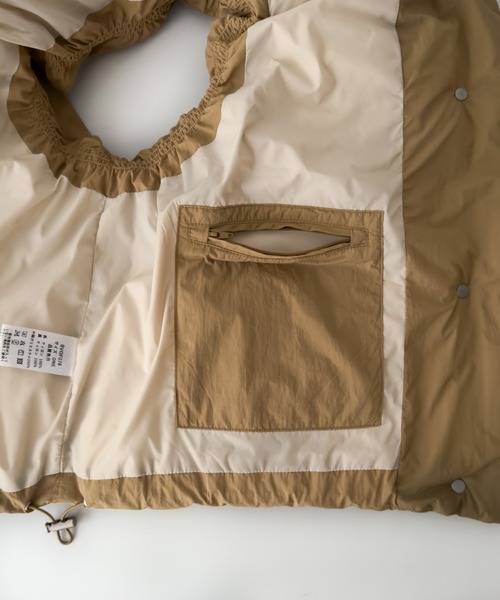 CANAL JEAN（キャナルジーン）の「Lakey Park　アウトポケットパファーベスト（ダウンベスト・レディース・ベージュ・ONE SIZE）」の14枚目の写真
