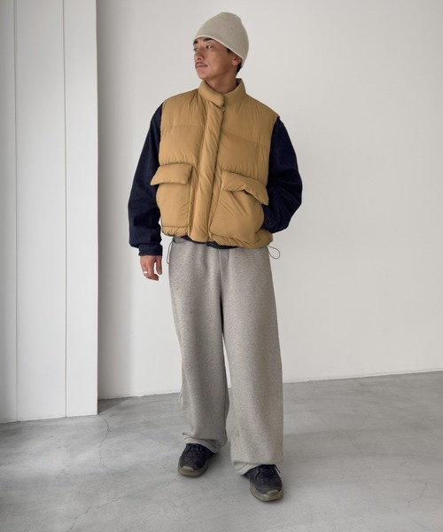 CANAL JEAN（キャナルジーン）の「Lakey Park　アウトポケットパファーベスト（ダウンベスト・レディース・ベージュ・ONE SIZE）」の6枚目の写真