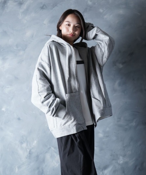 マルシィ FC限定パーカー グレーLサイズ セール】Threads Utility Zip