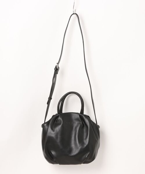 tsumori chisato CARRY(ツモリチサトキャリー)の「ハンドバッグ ツモリチサト ラムギャザー(ハンドバッグ・レディース・シルバー/ブラック・FREE)」の1枚目の写真