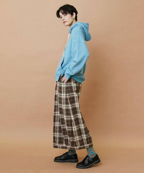 FRAPBOIS(フラボア)の「チェックパッチスカート(スカート・レディース・ブラウン/ネイビー・0/1)」の20枚目の写真