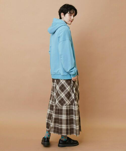 FRAPBOIS(フラボア)の「チェックパッチスカート(スカート・レディース・ブラウン/ネイビー・0/1)」の21枚目の写真