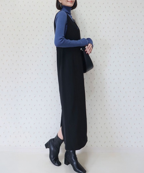 INTERPLAY(インタープレイ)の「【INTERPLAY x MAYUKO】Minimal I-Line Dress(ワンピース・レディース・ネイビー系/ブラック/ダークブラウン・FREE)」の5枚目の写真