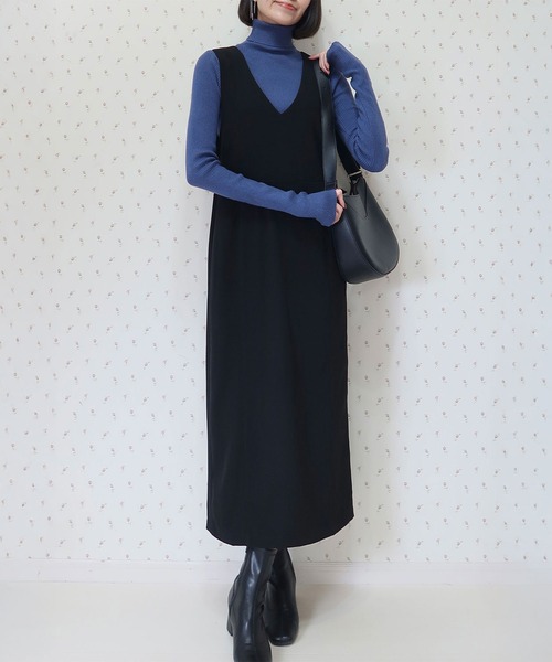 INTERPLAY(インタープレイ)の「【INTERPLAY x MAYUKO】Minimal I-Line Dress(ワンピース・レディース・ネイビー系/ブラック/ダークブラウン・FREE)」の6枚目の写真