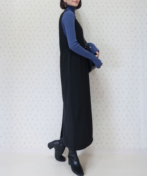 INTERPLAY(インタープレイ)の「【INTERPLAY x MAYUKO】Minimal I-Line Dress(ワンピース・レディース・ネイビー系/ブラック/ダークブラウン・FREE)」の7枚目の写真