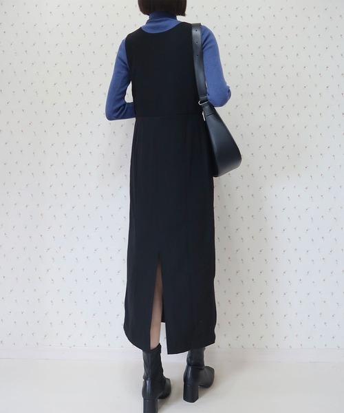 INTERPLAY(インタープレイ)の「【INTERPLAY x MAYUKO】Minimal I-Line Dress(ワンピース・レディース・ネイビー系/ブラック/ダークブラウン・FREE)」の8枚目の写真