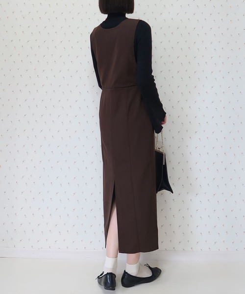 INTERPLAY(インタープレイ)の「【INTERPLAY x MAYUKO】Minimal I-Line Dress(ワンピース・レディース・ネイビー系/ブラック/ダークブラウン・FREE)」の12枚目の写真