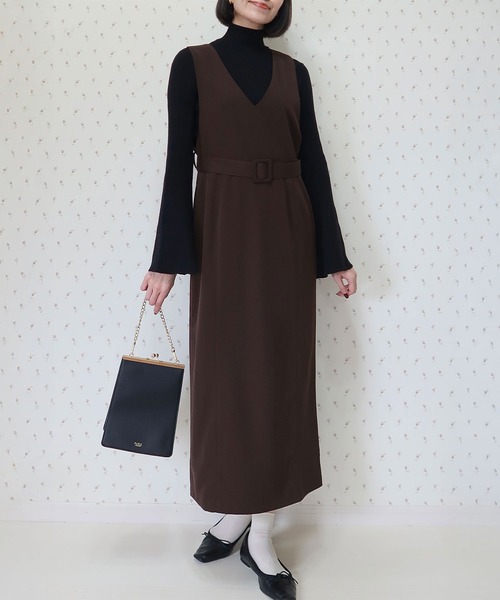 INTERPLAY(インタープレイ)の「【INTERPLAY x MAYUKO】Minimal I-Line Dress(ワンピース・レディース・ネイビー系/ブラック/ダークブラウン・FREE)」の13枚目の写真