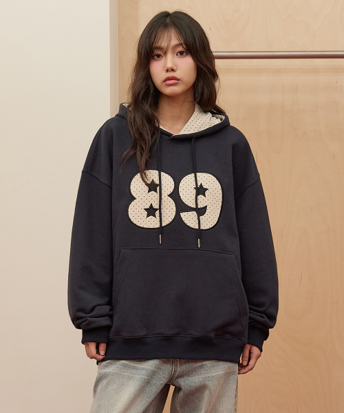 WaiKei（ワイケイ）の「89ドットアップリケフードTシャツネイビー（パーカー・レディース・その他・1/2）」の2枚目の写真