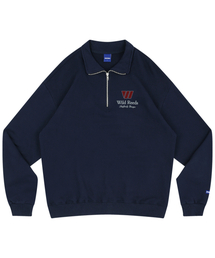 WILD REEDS HALF ZIP-UP (NAVY)