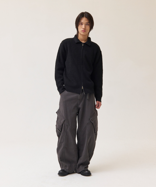 AKECII(アケシ)の「カービングウォッシュドコットンカーゴパンツ_チャコール(その他パンツ・メンズ・その他・SMALL/MEDIUM/LARGE)」の6枚目の写真