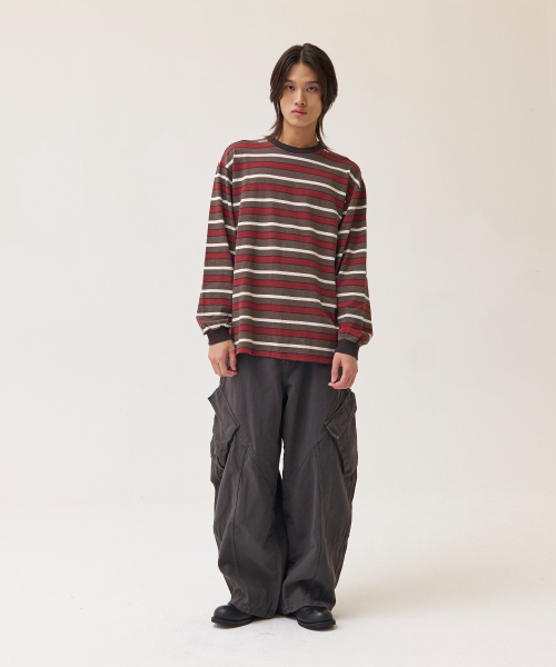 AKECII(アケシ)の「カービングウォッシュドコットンカーゴパンツ_チャコール(その他パンツ・メンズ・その他・SMALL/MEDIUM/LARGE)」の7枚目の写真