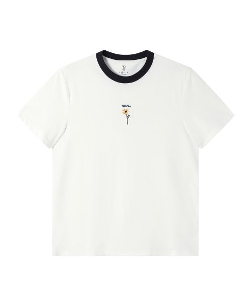 SOLEW(ソル)の「サンフラワーリングTシャツ_ホワイト(Tシャツ/カットソー・メンズ・その他・SMALL/MEDIUM/LARGE/X-LARGE)」の1枚目の写真