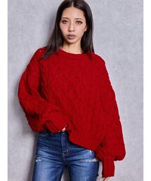 GYDA | ケーブルクルーネックニットトップス(ニット/セーター)