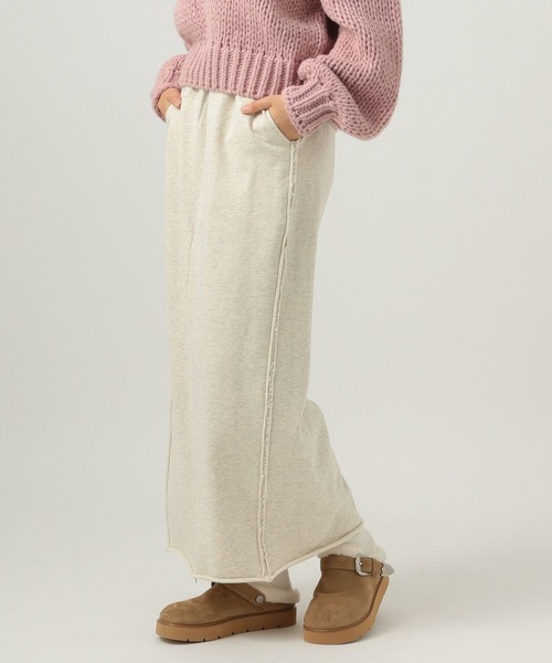 BAYFLOW（ベイフロー）の「[身長に合わせて選べる着丈]フロントスリットスウェットスカート（スカート・レディース・アイボリー/グレー・MEDIUM/SMALL）」の18枚目の写真