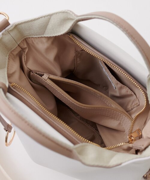 natural couture(ナチュラルクチュール)の「2WAYトートミニ(トートバッグ・レディース・ブラック/チャコールグレー/ピンクベージュ/アイボリー・FREE)」の19枚目の写真