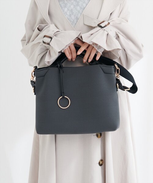 natural couture(ナチュラルクチュール)の「2WAYトートミニ(トートバッグ・レディース・ブラック/チャコールグレー/ピンクベージュ/アイボリー・FREE)」の20枚目の写真