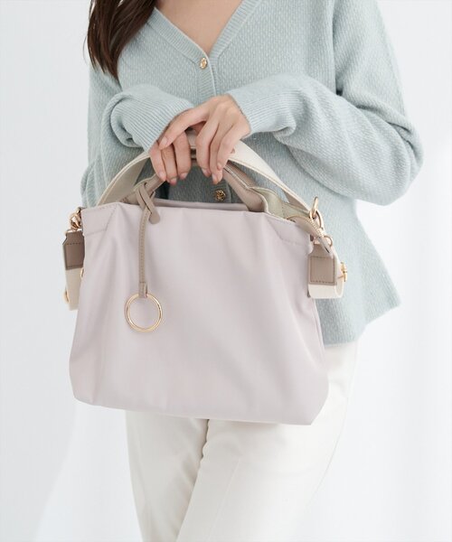 natural couture(ナチュラルクチュール)の「2WAYトートミニ(トートバッグ・レディース・ブラック/チャコールグレー/ピンクベージュ/アイボリー・FREE)」の7枚目の写真