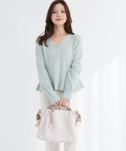 natural couture(ナチュラルクチュール)の「2WAYトートミニ(トートバッグ・レディース・ブラック/チャコールグレー/ピンクベージュ/アイボリー・FREE)」の10枚目の写真