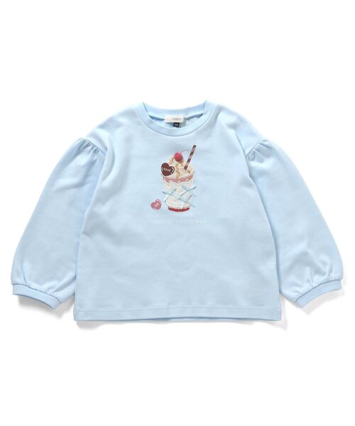 Seraph（セラフ）の「スイーツモチーフTシャツ_ジュニア対応（Tシャツ/カットソー・キッズ・ピンク/ラベンダー/サックスブルー/オフホワイト・80/90/100/110/120/130/140）」の3枚目の写真