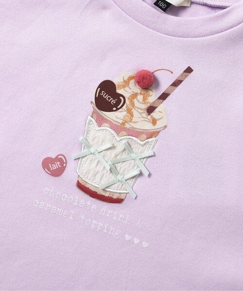 Seraph（セラフ）の「スイーツモチーフTシャツ_ジュニア対応（Tシャツ/カットソー・キッズ・ピンク/ラベンダー/サックスブルー/オフホワイト・80/90/100/110/120/130/140）」の12枚目の写真