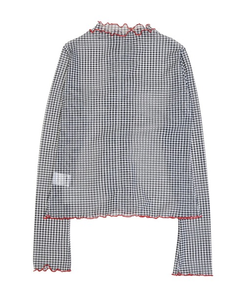 MILK(ミルク)の「シアー ギンガム トップス(Tシャツ/カットソー・レディース・A・FREE)」の4枚目の写真