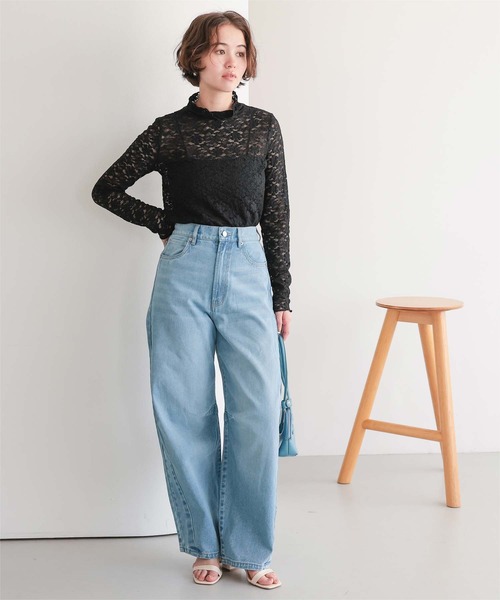 titivate(ティティベイト)の「ハイネックレーストップス(Tシャツ/カットソー・レディース・オフホワイト/ブラック・L/M/S)」の14枚目の写真