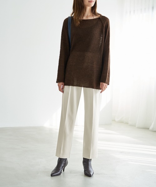 STYLE DELI(スタイルデリ)の「ストレッチツイルBASICタックパンツ(スラックス・レディース・ブラック/アイボリー/グレイッシュベージュ/バーガンディー・X-SMALL/SMALL/MEDIUM)」の6枚目の写真