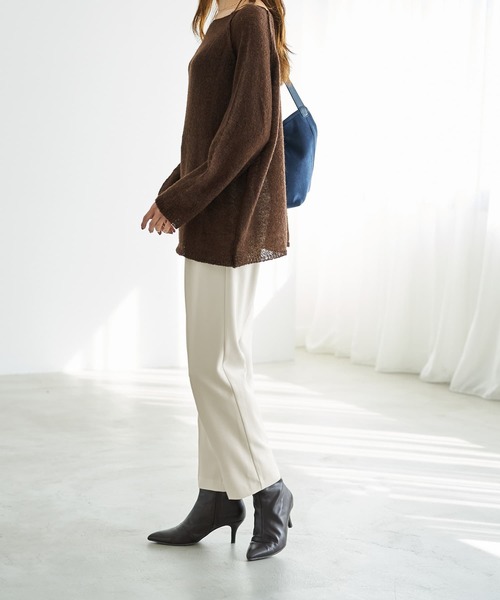 STYLE DELI(スタイルデリ)の「ストレッチツイルBASICタックパンツ(スラックス・レディース・ブラック/アイボリー/グレイッシュベージュ/バーガンディー・X-SMALL/SMALL/MEDIUM)」の7枚目の写真