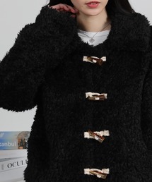 pumpkin port（パンプキンポート）の「ボア トグルボタン ショート丈 ダッフルコートブルゾン（ブルゾン）」