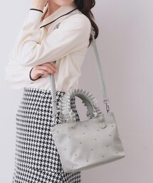 index | 持ち手フリルビジューミドルトートバッグ【2WAY】(トートバッグ)