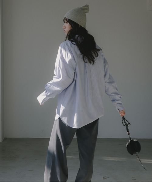 210nouve（トゥージュヌーブ）の「柄が選べる ビッグポケット オーバーサイズ シャツ（シャツ/ブラウス・レディース・サックスブルー/ピンク系その他/ブルー系その他/ベージュ系その他/ホワイト・FREE）」の21枚目の写真