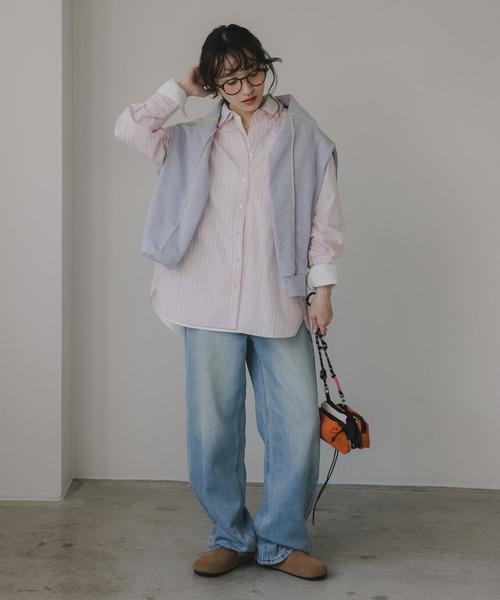 210nouve（トゥージュヌーブ）の「柄が選べる ビッグポケット オーバーサイズ シャツ（シャツ/ブラウス・レディース・サックスブルー/ピンク系その他/ブルー系その他/ベージュ系その他/ホワイト・FREE）」の22枚目の写真