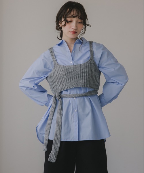 210nouve（トゥージュヌーブ）の「柄が選べる ビッグポケット オーバーサイズ シャツ（シャツ/ブラウス・レディース・ホワイト/サックスブルー/ベージュ系その他/ピンク系その他/ブルー系その他・FREE）」の17枚目の写真