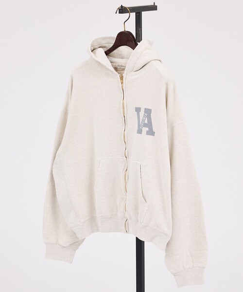 REMI RELIEF(レミレリーフ)の「【REMI RELIEF / レミ レリーフ】 SP加工 3飛び裏毛 ZIPパーカー(VA)RN30389128/ユニセックス(パーカー・メンズ・ブラック/アイボリー・XL/L/M)」の2枚目の写真