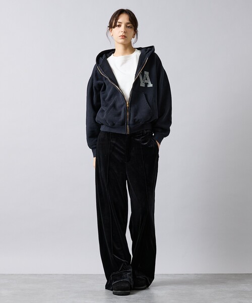 REMI RELIEF（レミレリーフ）の「【REMI RELIEF / レミ レリーフ】  SP加工 3飛び裏毛 ZIPパーカー（VA）RN30389128／ユニセックス（パーカー・メンズ・ブラック・XL/L/M）」の3枚目の写真