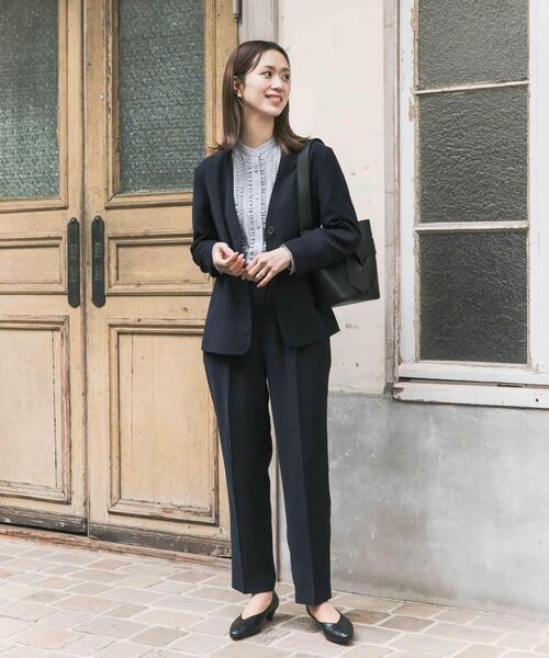 URBAN RESEARCH DOORS（アーバンリサーチドアーズ）の「ノーカラージャケット（スーツジャケット・レディース・ネイビー/ブラック・FREE）」の10枚目の写真