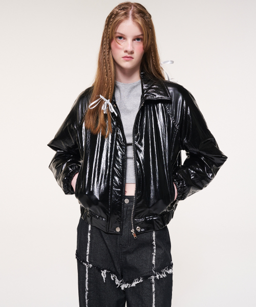 ETMON(エトモン)の「Coating Bomber Jacket, Black(その他アウター・レディース・その他・FREE)」の4枚目の写真
