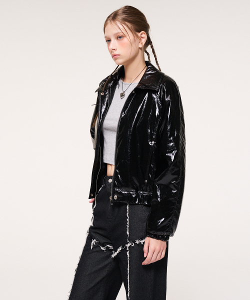 ETMON(エトモン)の「Coating Bomber Jacket, Black(その他アウター・レディース・その他・FREE)」の5枚目の写真