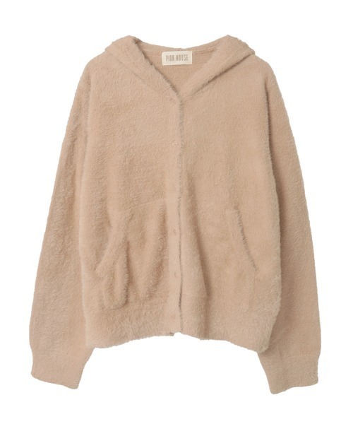 うさぎの耳フード付きニットパーカー（パーカー）｜PINK HOUSE（ピンク