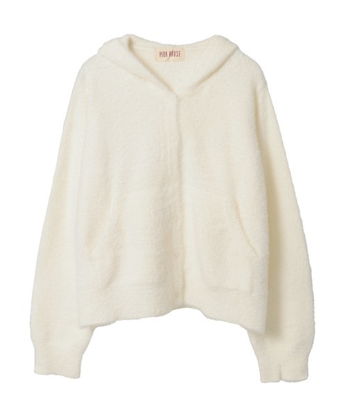 うさぎの耳フード付きニットパーカー（パーカー）｜PINK HOUSE（ピンク