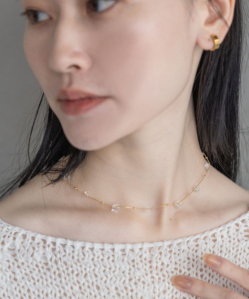 A part by(アパートバイ)の「ストーンネックレス(ネックレス・レディース・シルバー/ゴールド・FREE)」の3枚目の写真