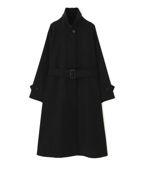 MARGARET HOWELL(マーガレットハウエル)の「WOOL POPLIN COAT(ステンカラーコート・レディース・ブラック・2/1)」の5枚目の写真
