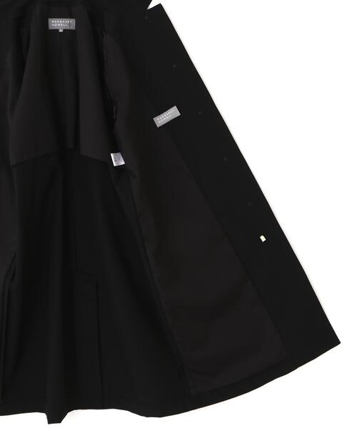 MARGARET HOWELL(マーガレットハウエル)の「WOOL POPLIN COAT(ステンカラーコート・レディース・ブラック・2/1)」の7枚目の写真