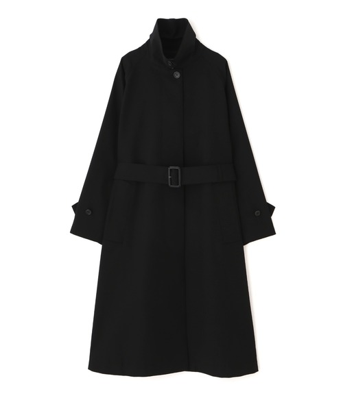 MARGARET HOWELL（マーガレットハウエル）の「WOOL POPLIN COAT（ステンカラーコート・レディース・ブラック・2/1）」の5枚目の写真