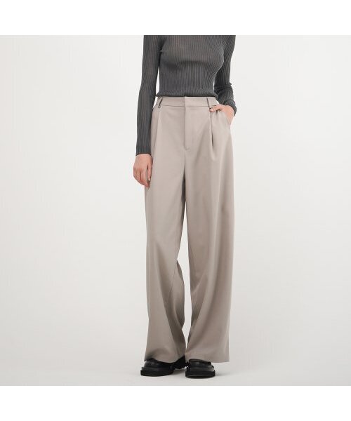 ACUD(アクド)の「Pintuck Wide Fit Slacks_Beige(スラックス・レディース・その他・S/M)」の1枚目の写真