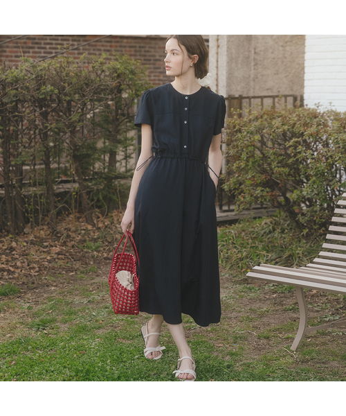 Lace string dress TISU03OP02_Navy