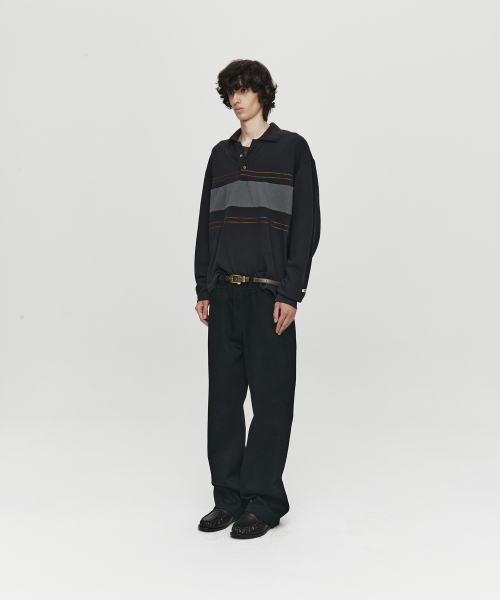 HEUTE（ホイテ）の「HET BEN WIDE DENIM (BLACK)（デニムパンツ・メンズ・ブラック・M/L）」の2枚目の写真