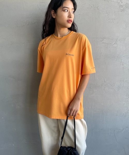 Columbia（コロンビア）の「【WEB限定】[Columbia/コロンビア] SUNRISE STRAIL OFZ バックプリント ショートスリーブTシャツ【追加】（Tシャツ/カットソー・レディース・ブラック/オレンジ/ホワイト・S/L/M）」の6枚目の写真