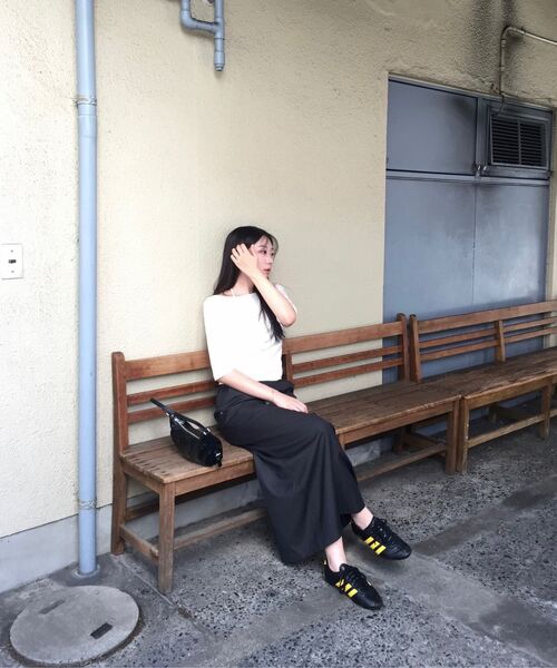MUSINSA STANDARD WOMAN（ムシンサスタンダードウーマン）の「ウィメンズピンストライプストレートマキシスカート[ブラック]（スカート・レディース・その他・SMALL/MEDIUM/LARGE/X-SMALL）」の12枚目の写真